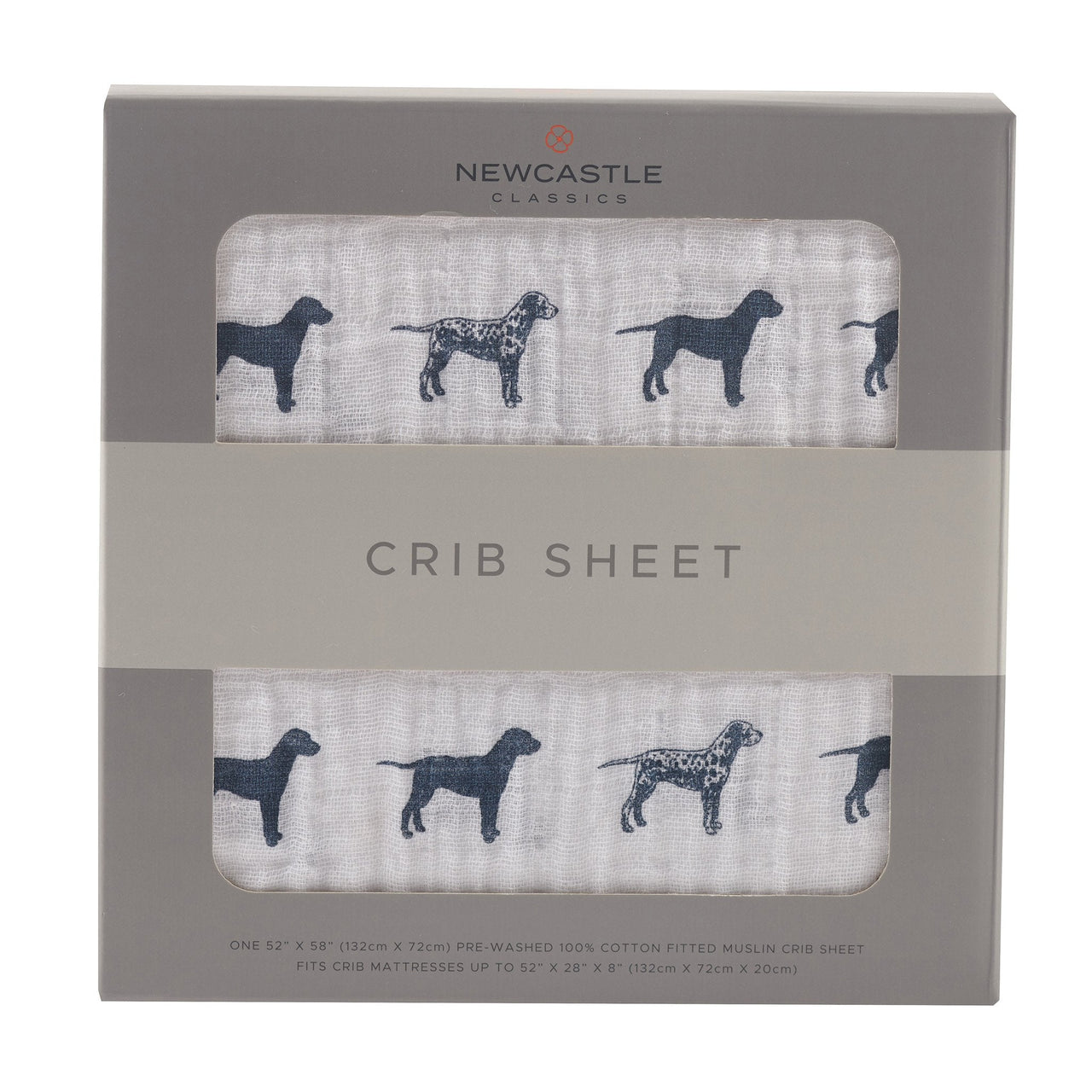 Newcastle - Dalmatian Cotton Muslin Crib Sheet -