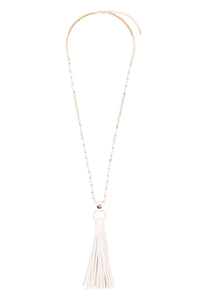 Thumbnail for Riah Fashion - Leather Tassel Necklace - 8 COLORS -