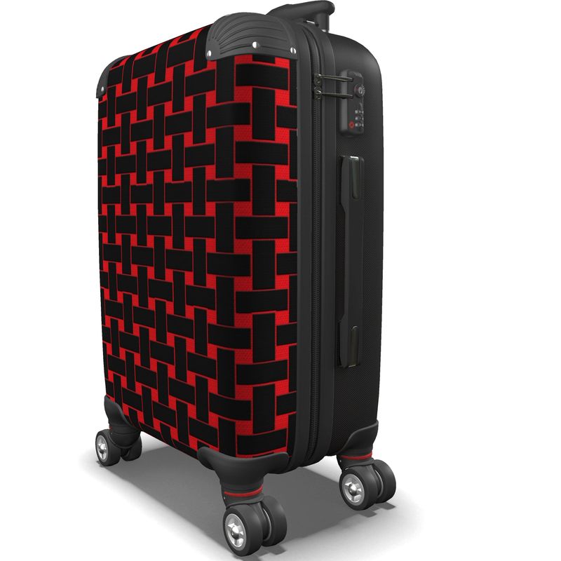 IN CASE OF OOTO - BLACK WEAVE ON RED - suitcase - 1 COLOR -