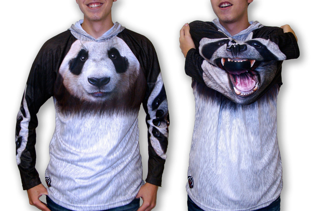 Mouthman - PANDA BEAR Hoodie Sport Shirt - ADULT SIZES AVAILABLE! - 12 SIZES -