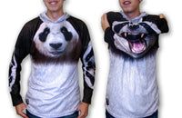 Thumbnail for Mouthman - PANDA BEAR Hoodie Sport Shirt - ADULT SIZES AVAILABLE! - 12 SIZES -