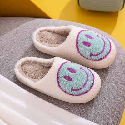 Melody Smiley Face Slippers - T - 1 COLOR -