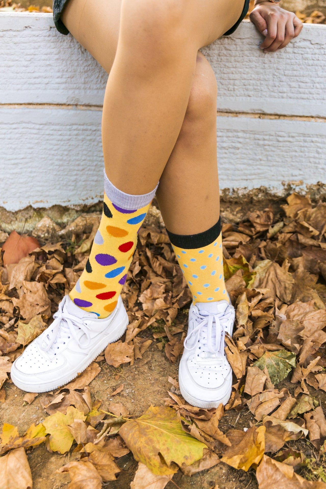 Women's Buttermilk Dot Socks - 1 COLOR -