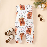 Thumbnail for Baby Animal Print Round Neck Sleeveless Jumpsuit - T - 4 SIZES - 1 COLOR -