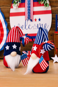 Thumbnail for Set of 2 Independence Day Knit Decor Gnomes - 14.5