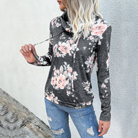 Thumbnail for New Ladies Long Sleeve Floral Print Sweatshirt - K - 1 PATTERN/7 COLORS -