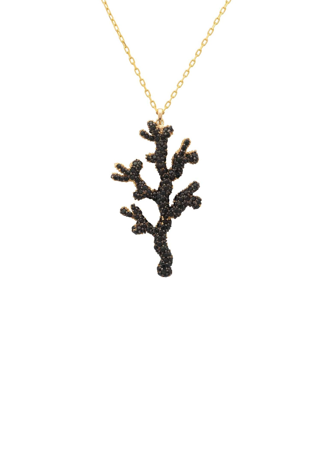 LATELITA - Coral Reef Necklace Black Cz -