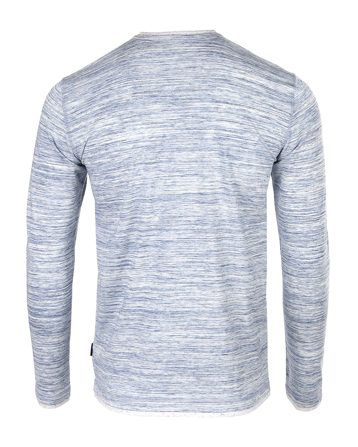 Men's Long Sleeve Double Layered Y-Neck Fashion Henley - 1 COLOR