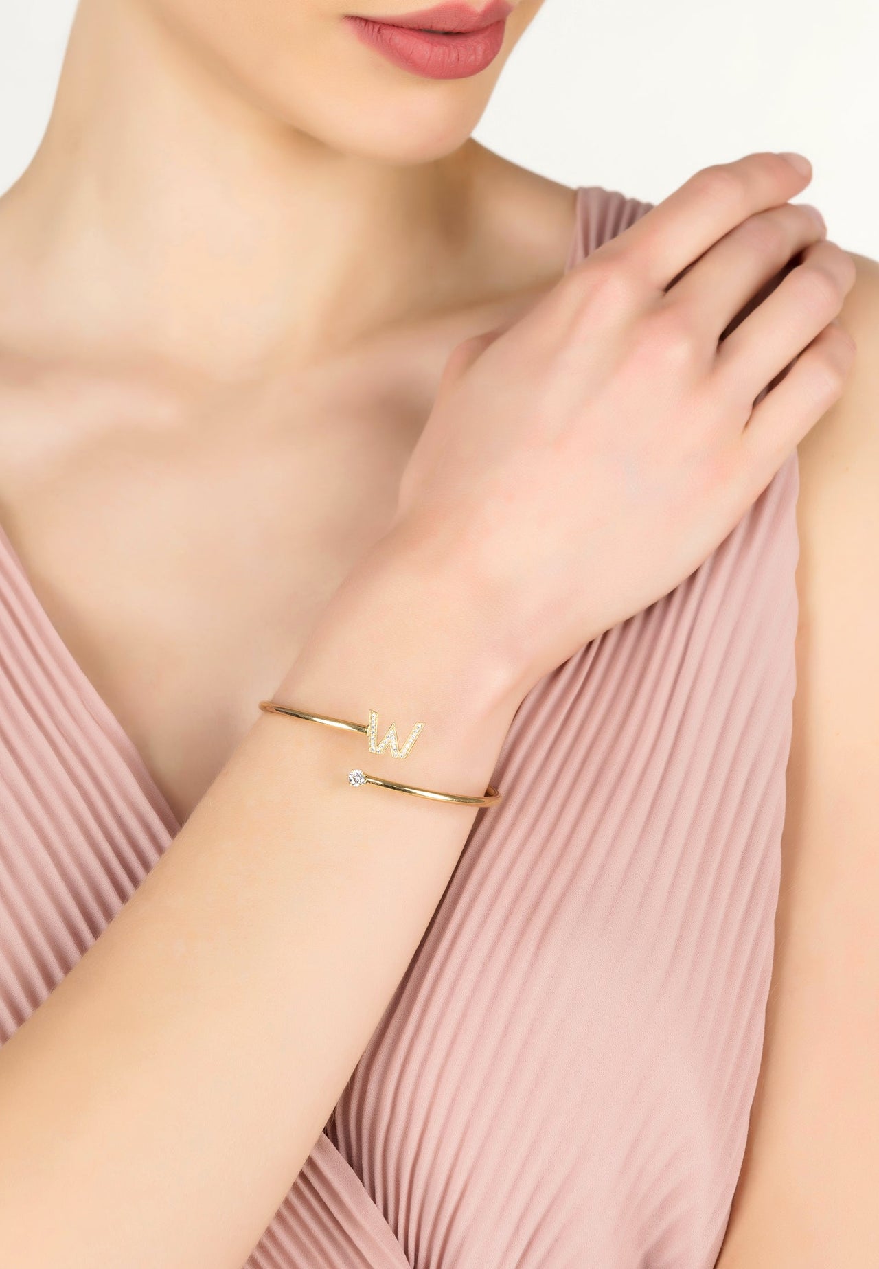 Initial Bangle Gold W -