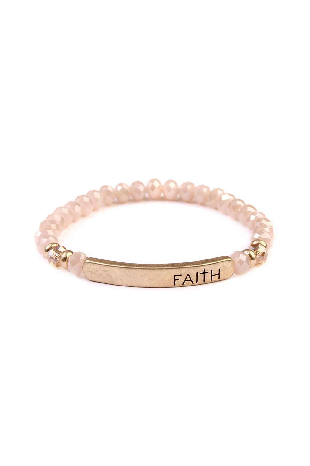 "Faith" Rondelle Beads Bracelet - 8 COLORS