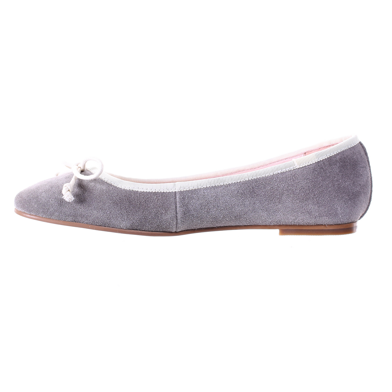 Bow Suede Ballerina (Grey) -