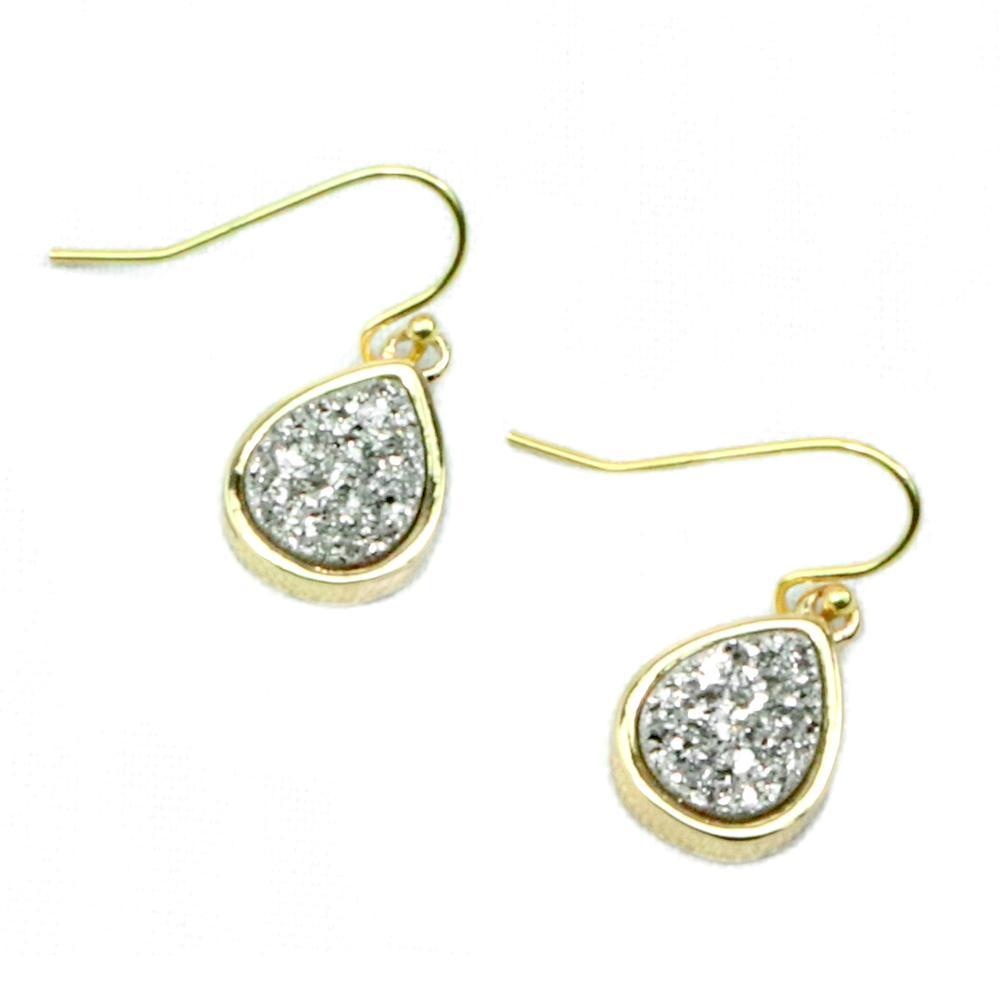 Christy Jean - Emma Druzy Teardrop Earrings - 6 COLORS -