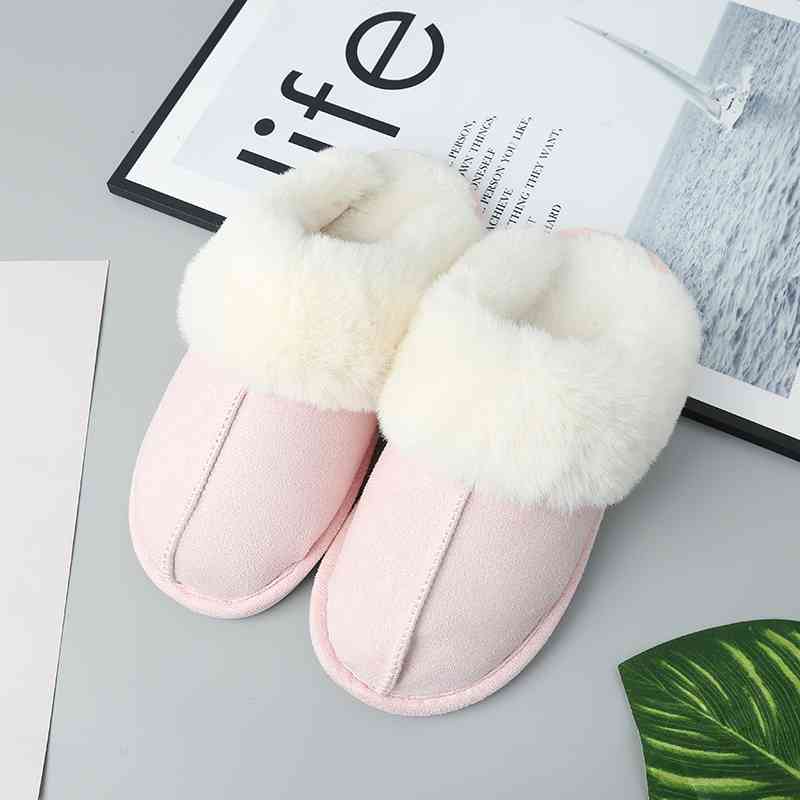 Faux Suede Center Seam Slippers - T - 5 COLORS -