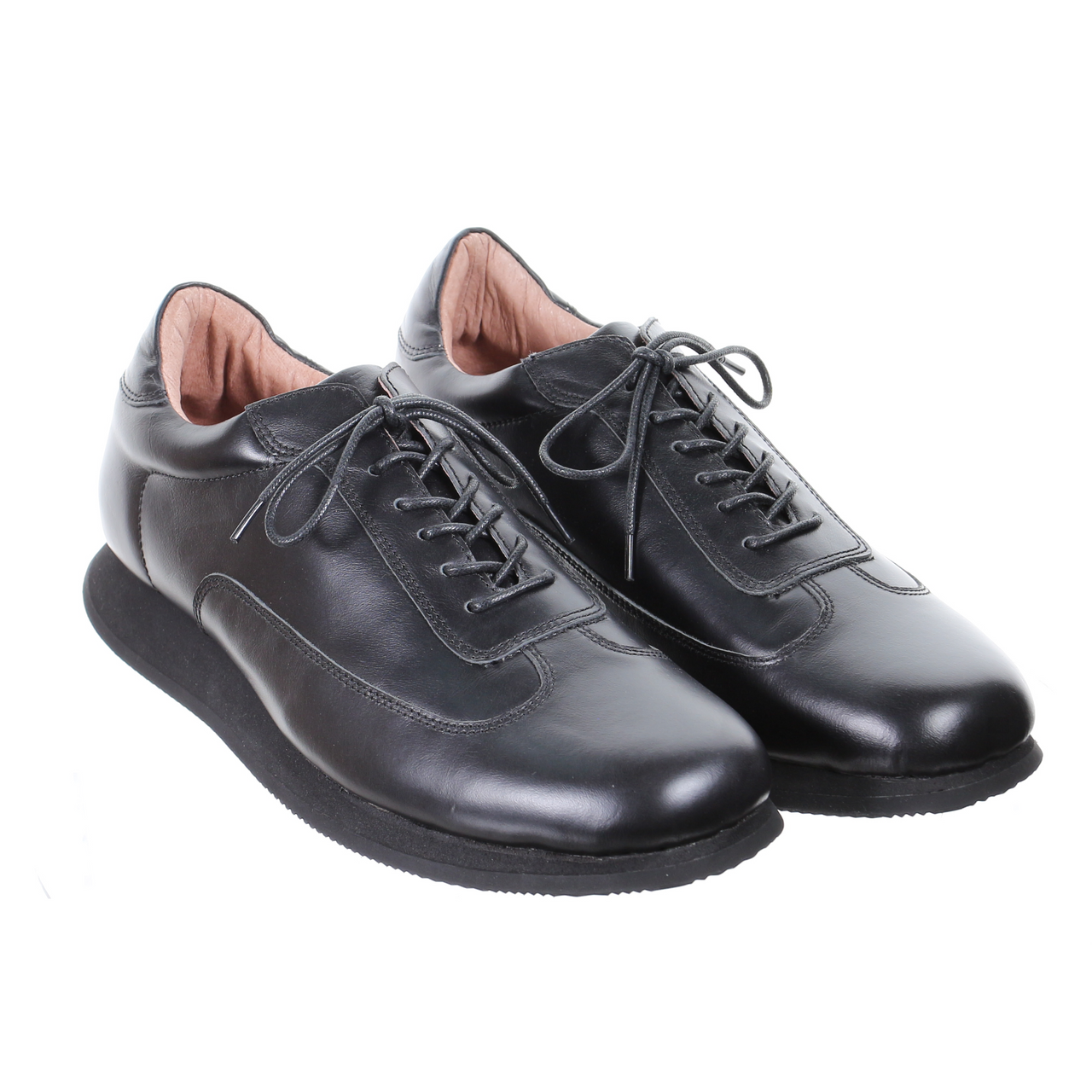 Produit Parfait - Men's Style Lace Up Leather Casual Shoes (Black) - SIZES 7 THRU 10.5 - 1 COLOR -