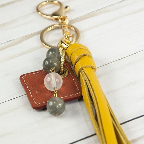 ClaudiaG - Purse Lucca Leather Bag Charm- Yellow - 1 COLOR