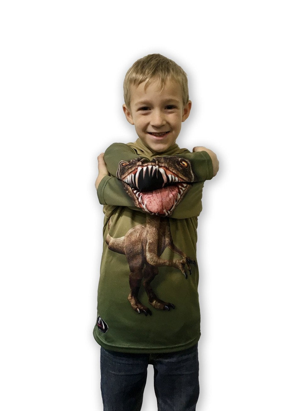 Mouthman - RAPTOR Dino 3D Hoodie Sport Shirt - YOUTH SIZES ONLY - 6 SIZES -