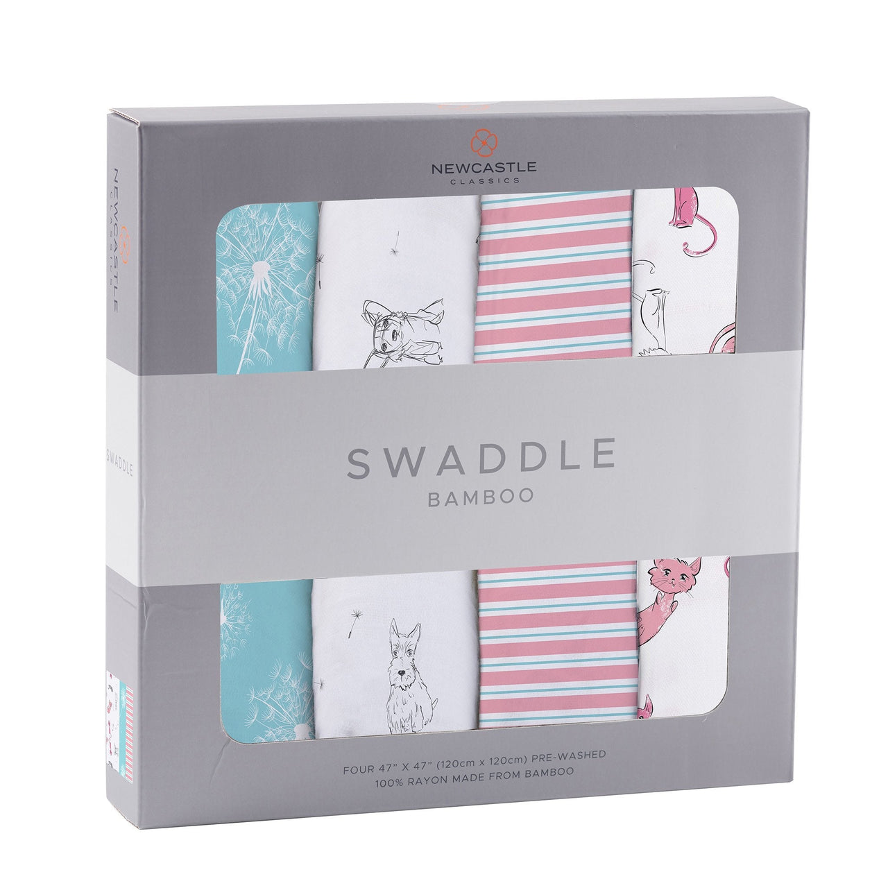 Newcastle - Dandelions Bamboo Muslin Swaddle 4PK -