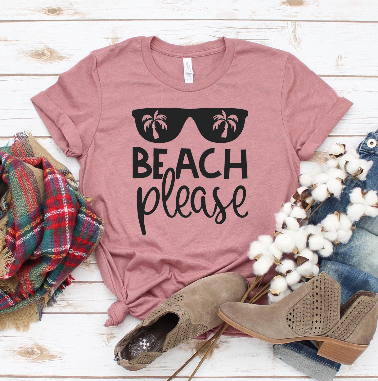 Beach Please T-Shirt - 12 COLORS -