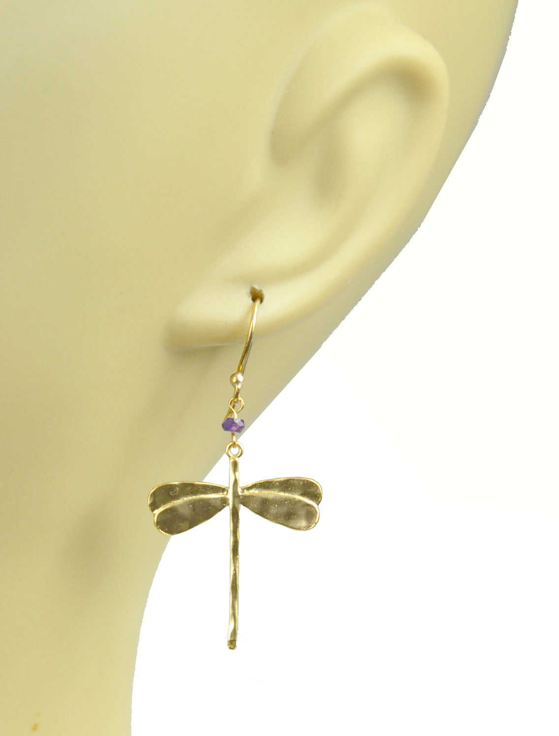 Gena Myint - Dragonfly Amethyst Earrings -