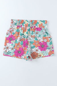 Thumbnail for Floral Elastic Waist Shorts - T - 1 FLORAL MULTICOLOR -