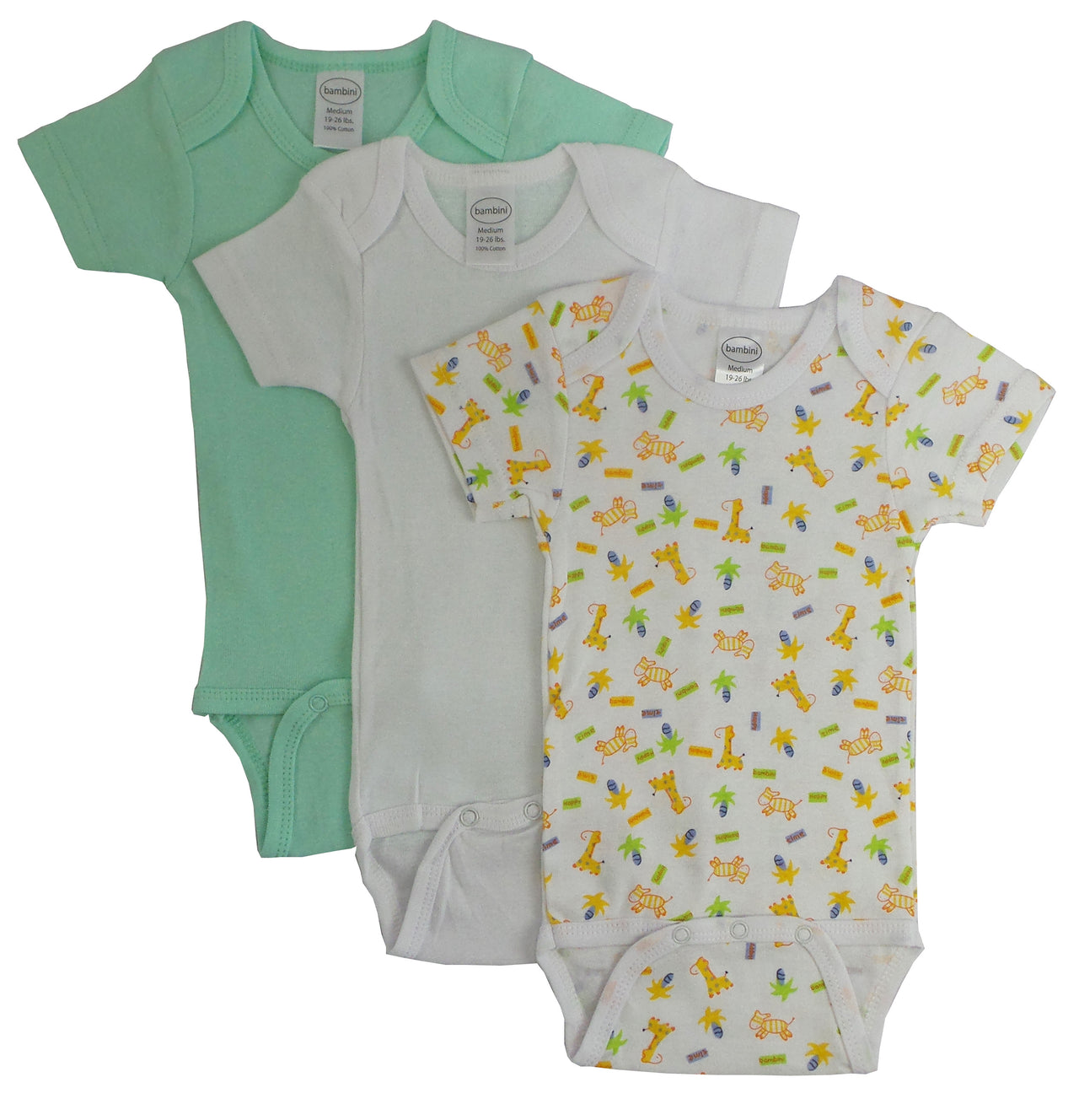 Bambini Boy's Printed Short Sleeve Variety Pack - 3 PACK -