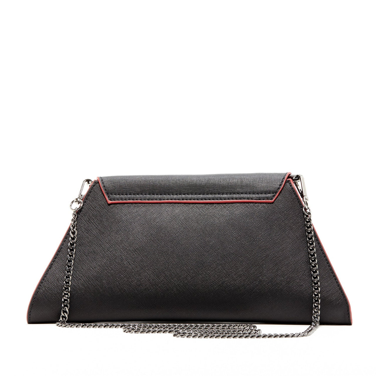 Angelica Black Leather Clutch Bag -