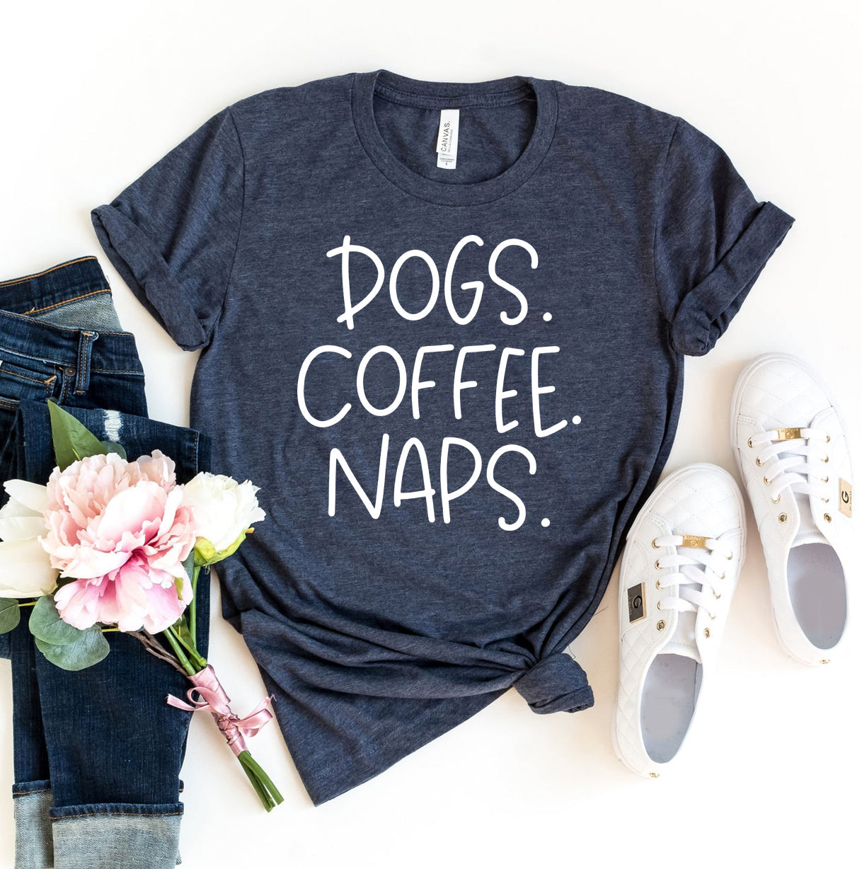 Dogs, Coffee, Naps T-Shirt - 11 COLORS -