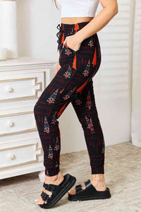 Thumbnail for Leggings - Full Size Holiday Tree Print Joggers - SIZES S THRU 3XL - T - 1 COLOR -