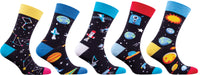 Thumbnail for Men's Outer Space Socks - 5 PACK -