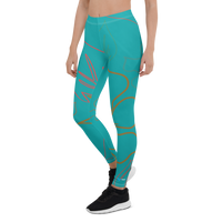 Thumbnail for FYC - Women's All Day Comfort Aqua Aloha Full Length Leggings - 1 COLOR -