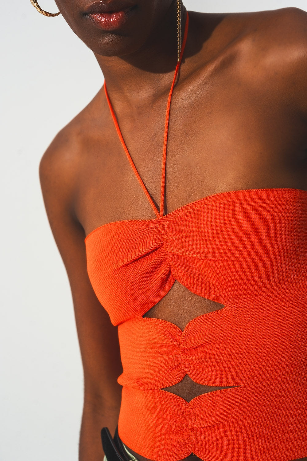 Q2 - Ruched Top in Orange - 1 COLOR -