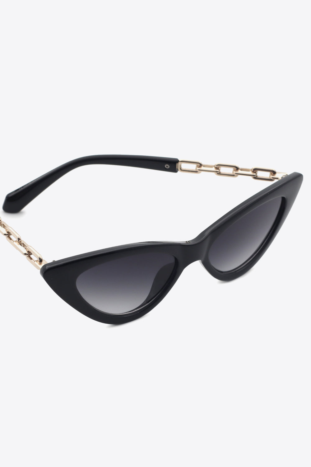 Chain Detail Cat-Eye Sunglasses UV400 - T - 3 COLORS -