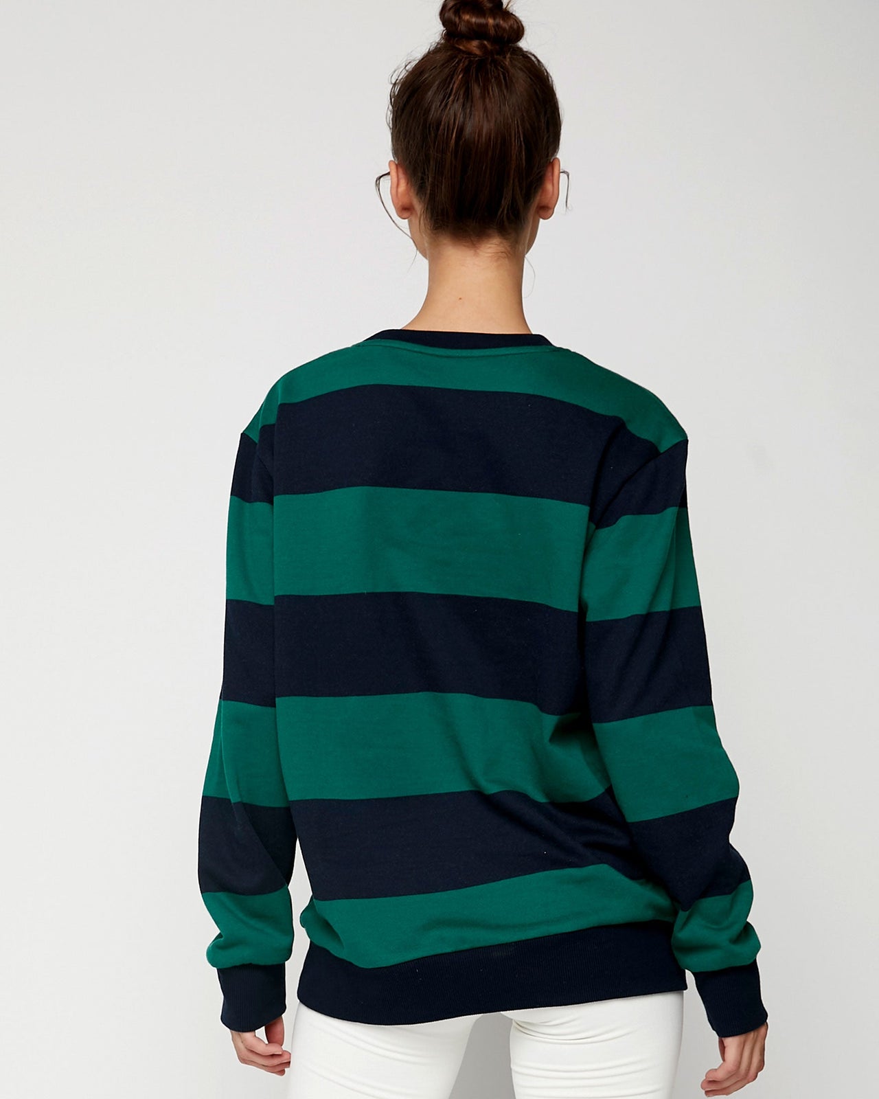 Rebody - Embroidered Rebody Rugby Striped Sweatshirt *Sustainable - 1 COLOR -