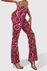 Thumbnail for Printed High Waist Flare Pants - T - 7 COLORS -