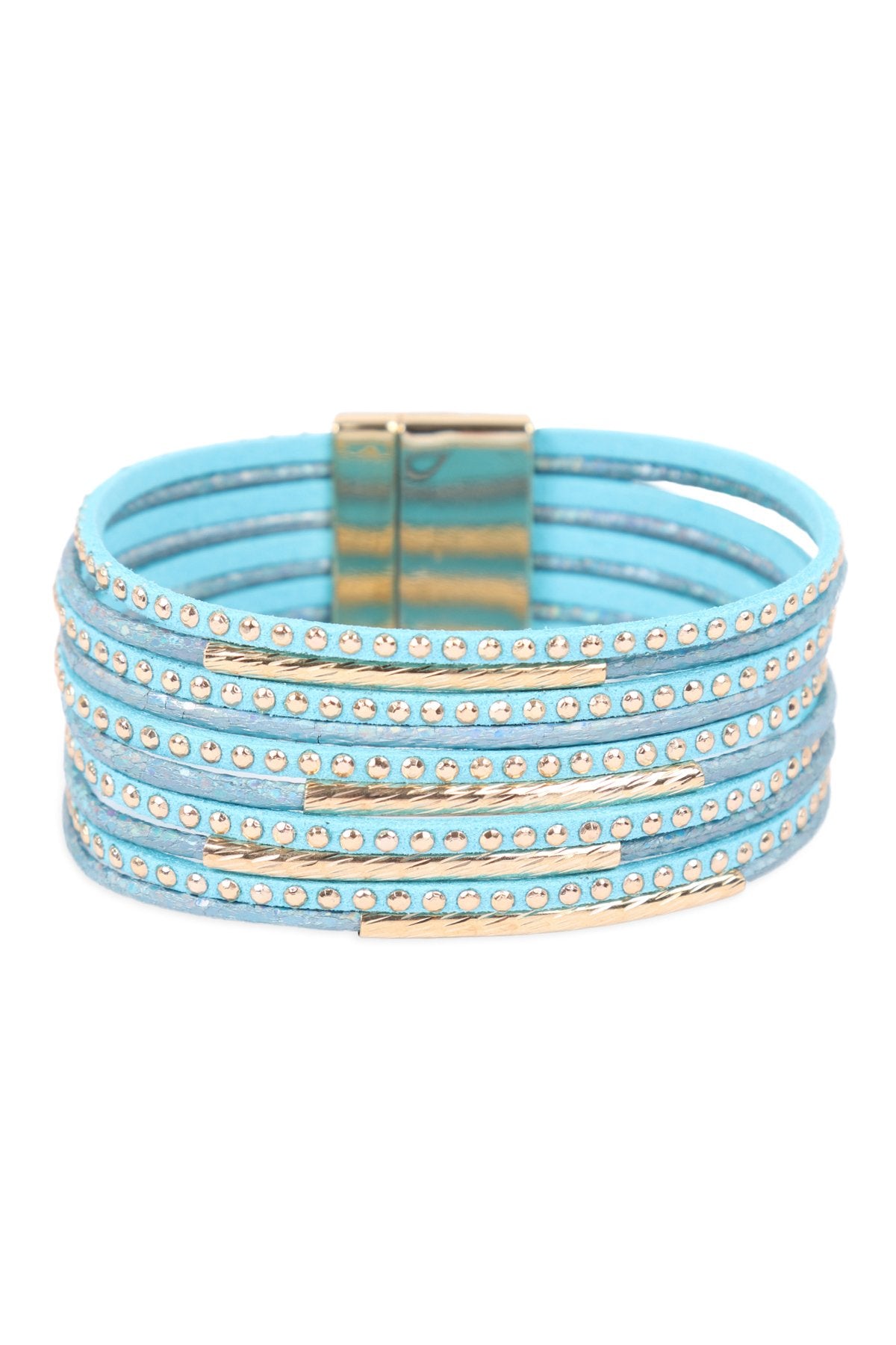 Multiline Leather Magnetic Bracelet - 5 COLORS