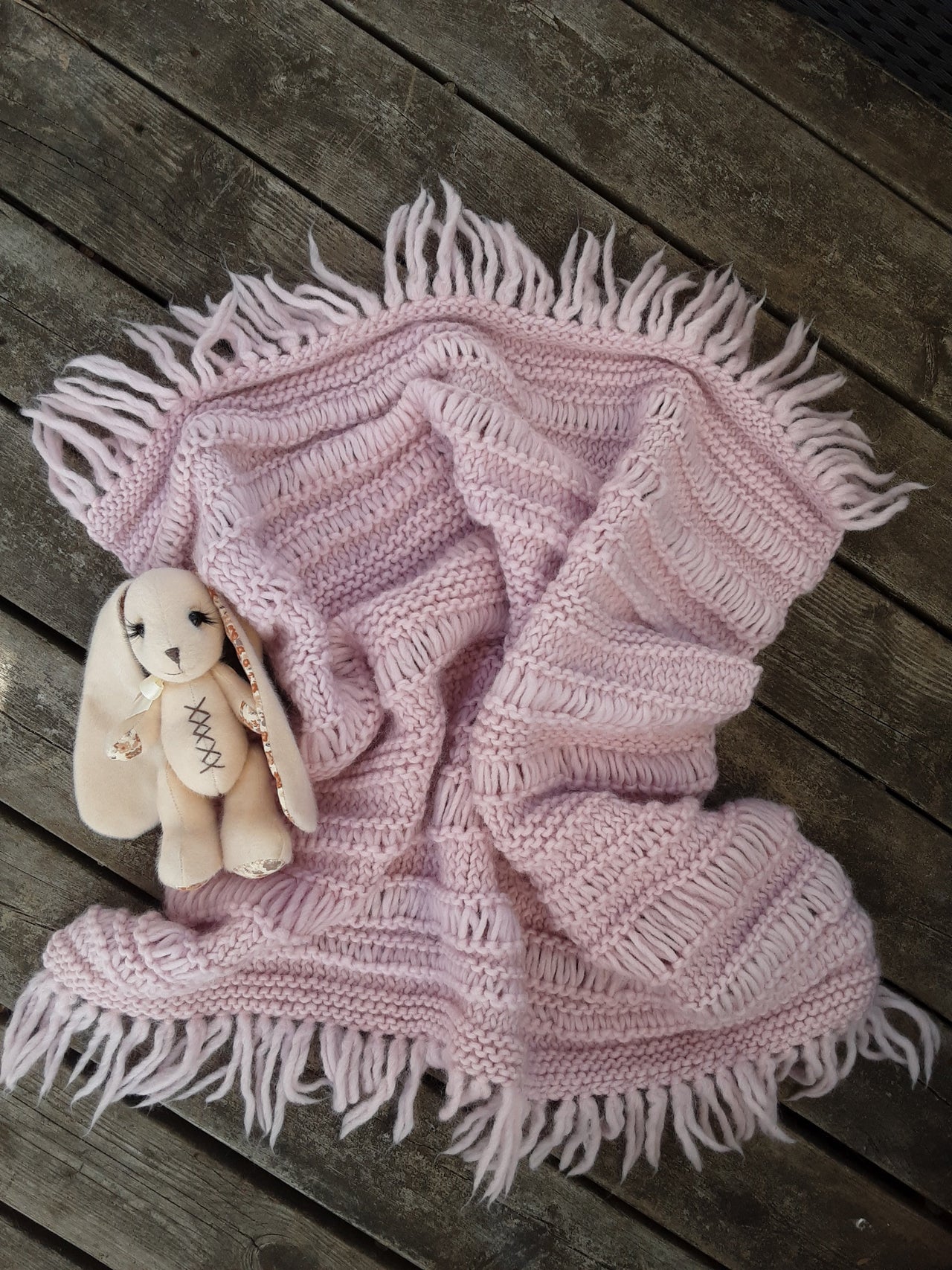 Baby Bubble - Powder Pink Baby Boho Blanket - 1 COLOR -