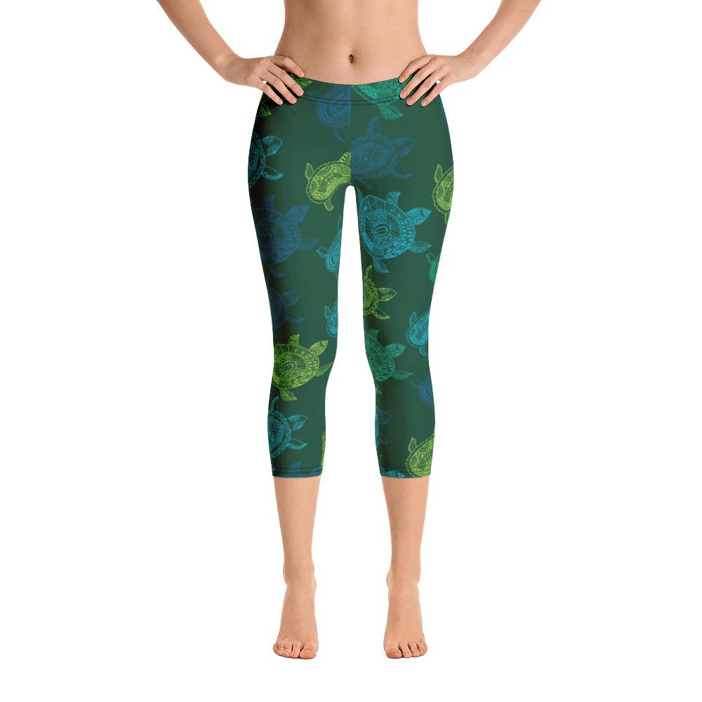 FYC - Women's All Day Comfort Turtle Capri Leggings - 1 COLOR -