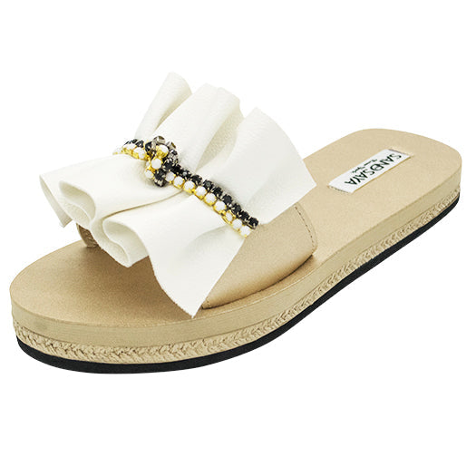 SAND BY SAYA N.Y. - Hudson White - Waterproof Espadrille Flat - 4 COLORS -