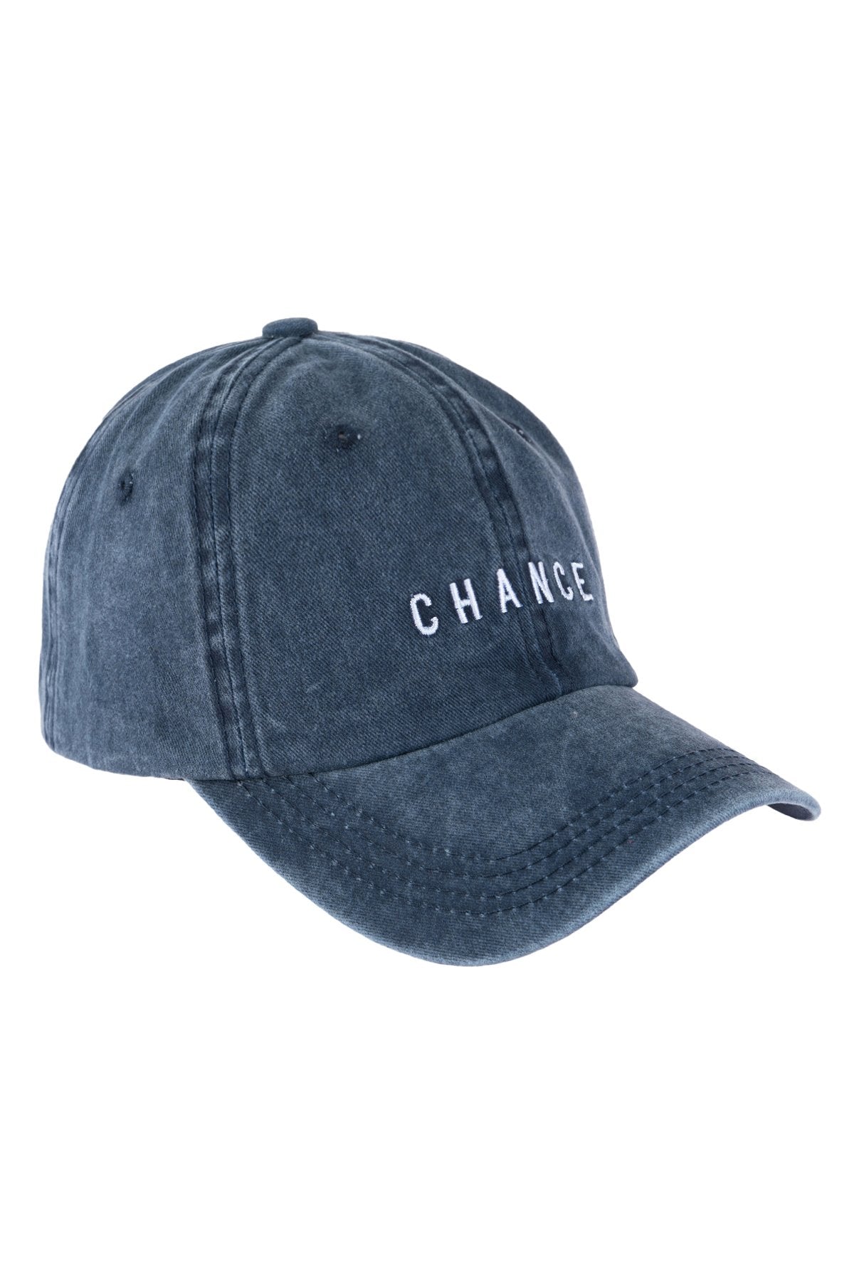 Riah Fashion - "Chance" Embroidered Acid Washed Cap- 5 COLORS