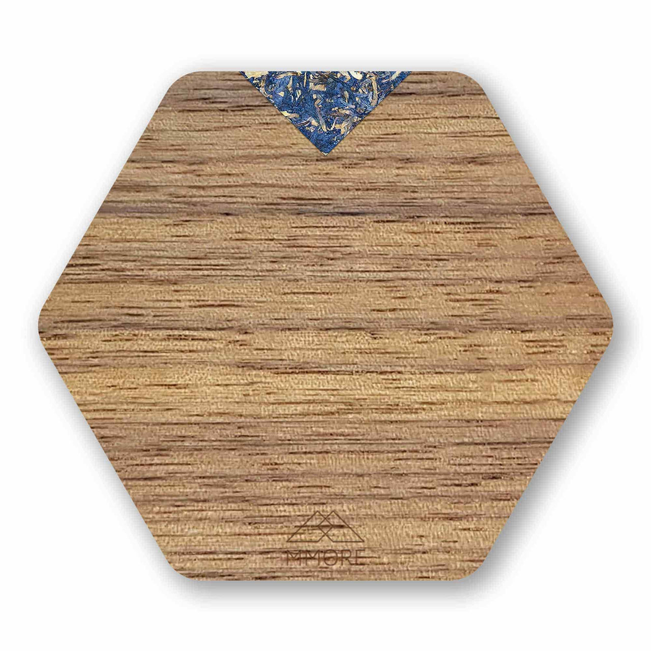 MMORE - Wooden Coasters - American Walnut / Set of 4 Coasters - 10 THUMB HANDLE COLORS -