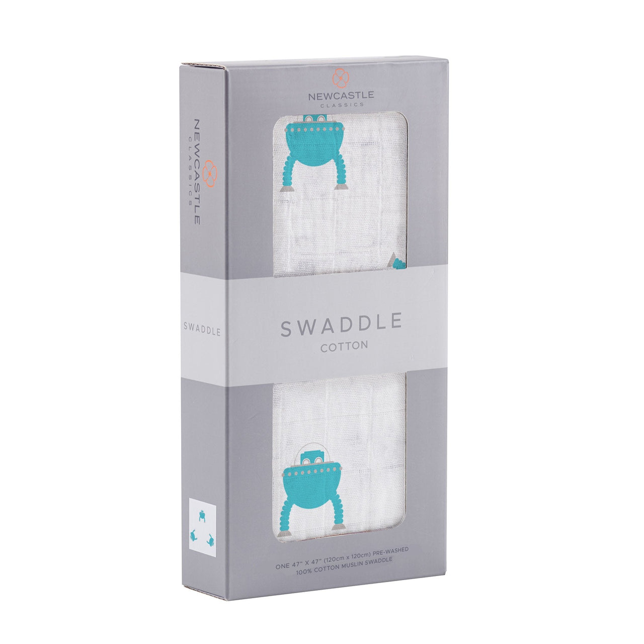 Newcastle - Space Robot Cotton Muslin Swaddle -