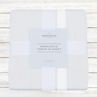 Thumbnail for Newcastle - Pure White Cotton Muslin Throw Blanket -