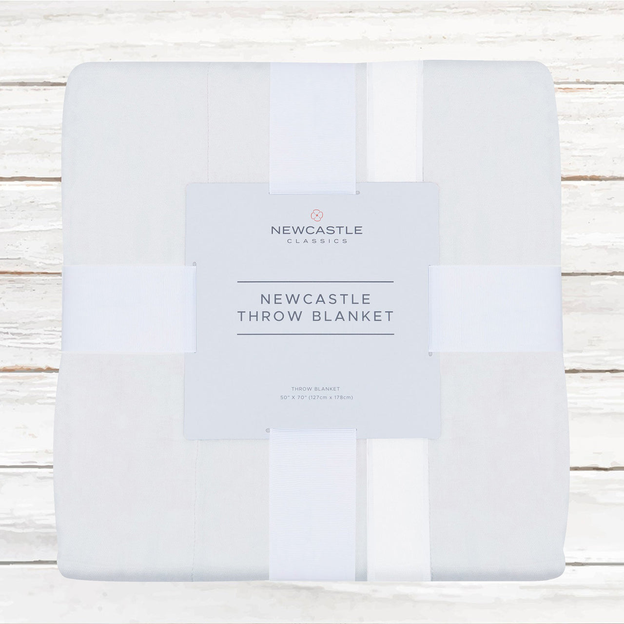 Newcastle - Pure White Cotton Muslin Throw Blanket -