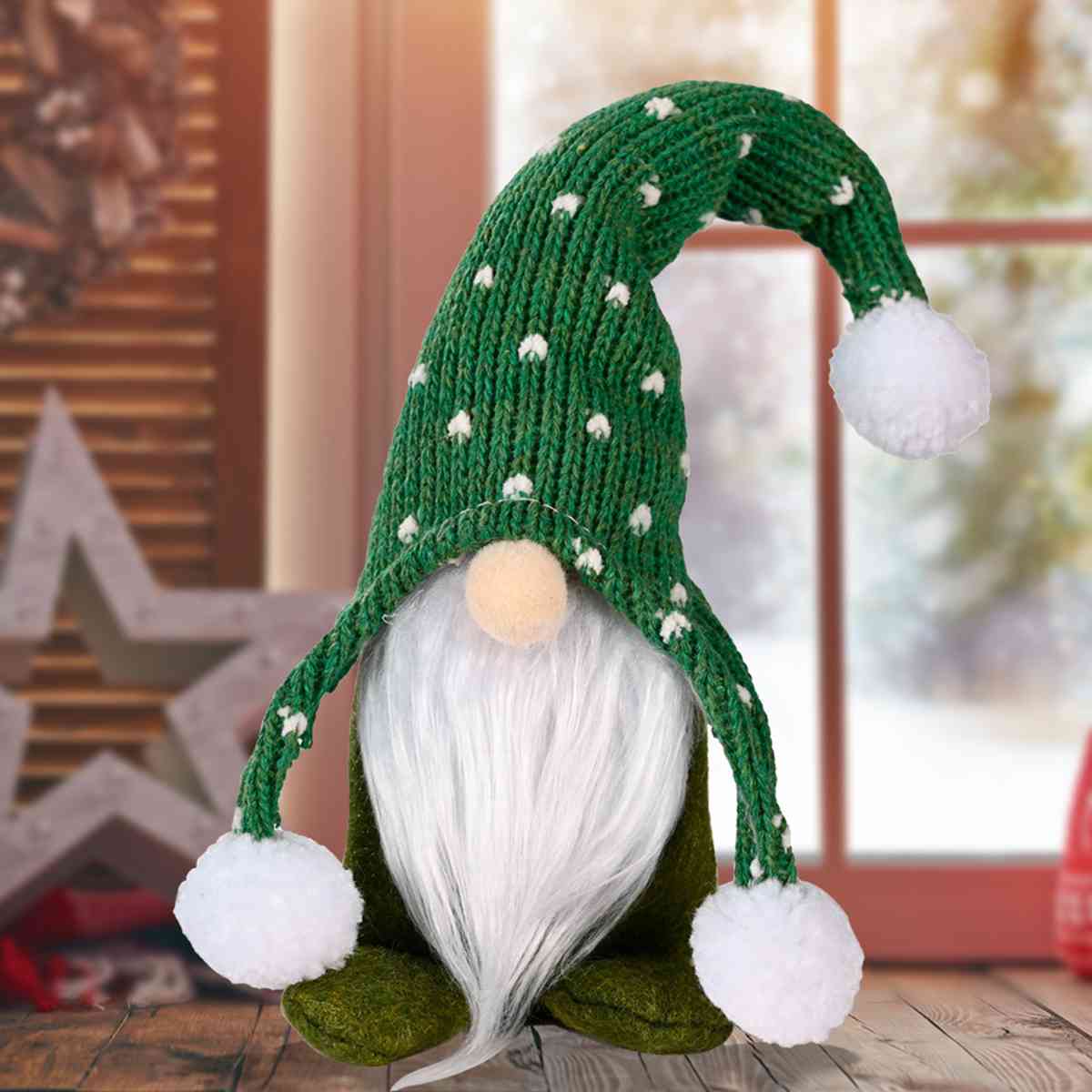 Pom-Pom Trim Christmas Gnomes - 10.6" - [5-10 DAY DELIVERY] - T - 5 COLORS -