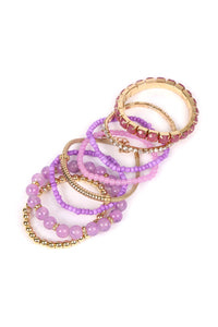 Thumbnail for Multicolor Beaded Stretch Bracelet  - 26 COLORS