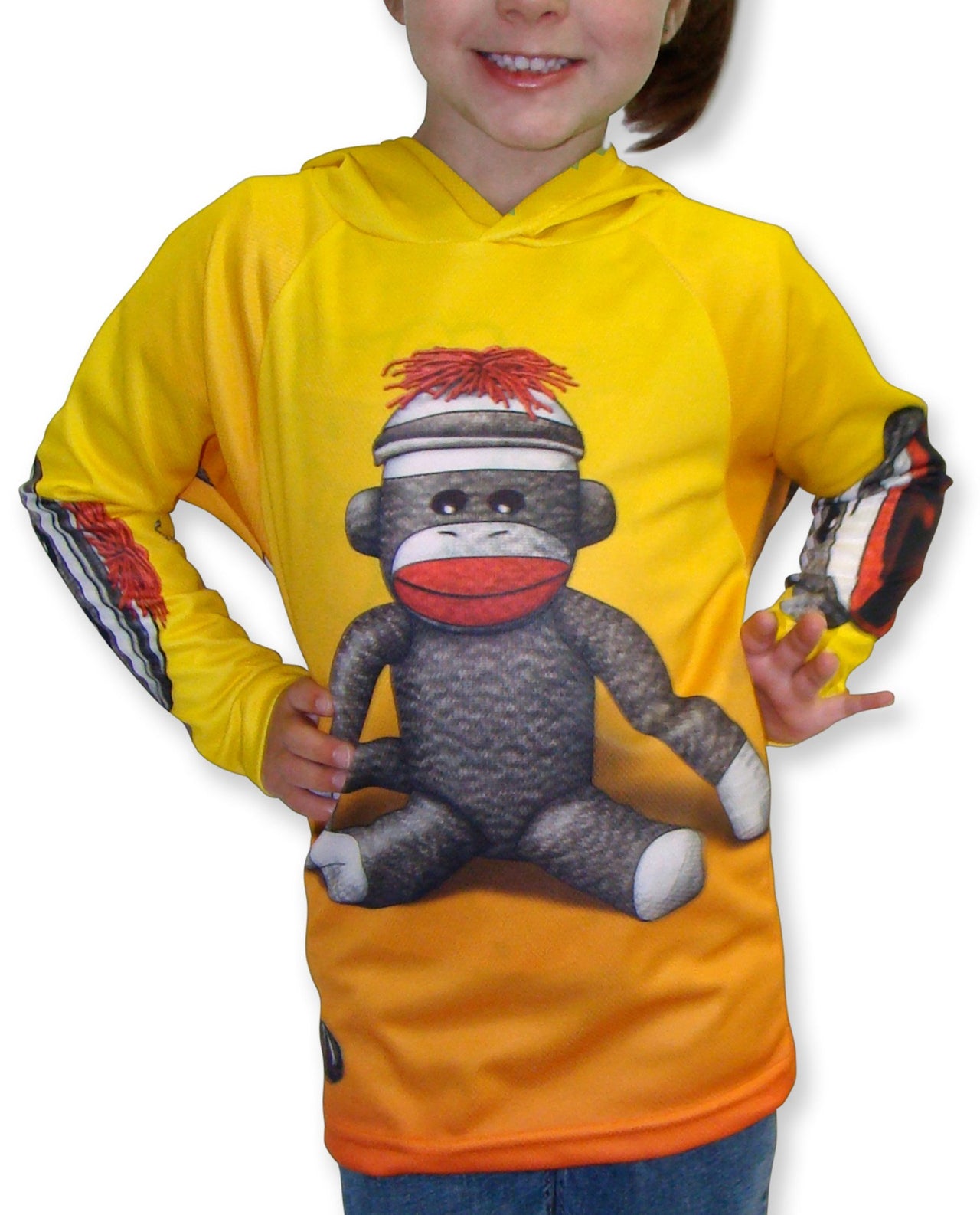 Mouthman - SOCK MONKEY Hoodie Chomp Shirt - ADULT SIZES AVAILABLE! - 13 SIZES -