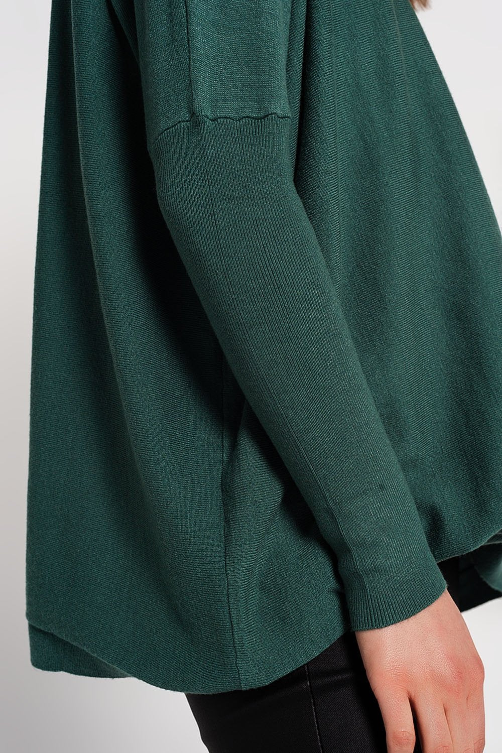 Q2 - Batwing Jumper in Green - 2 SIZES - 1 COLOR -