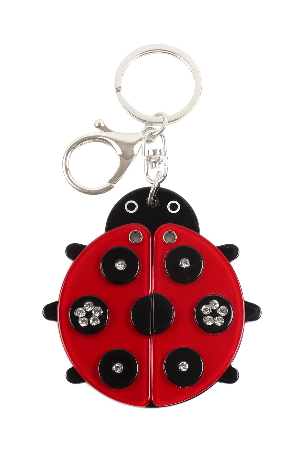 Lady Bug With Mirror Keychain -