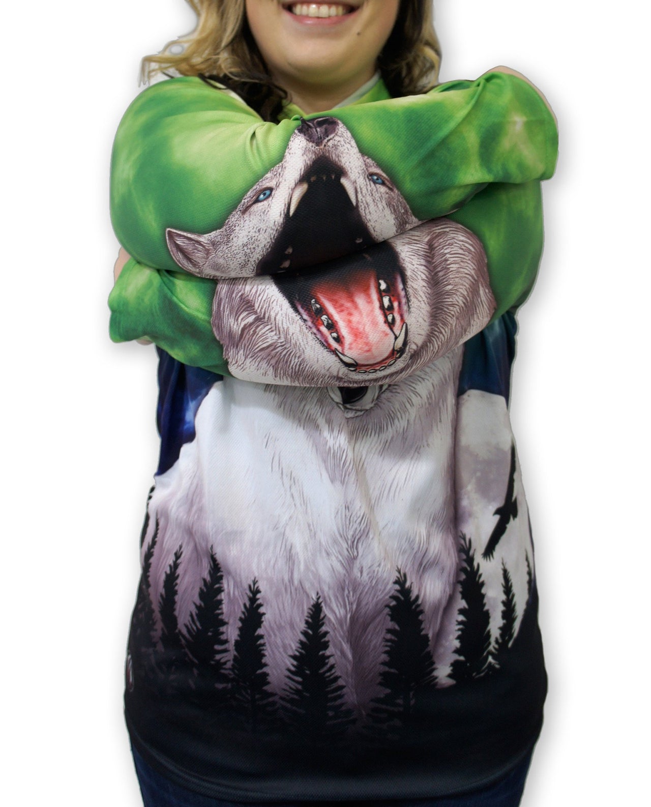 Mouthman - HOWLING WOLF Hoodie Chomp Shirt by MOUTHMAN® - ADULT SIZES AVAILABLE! - 13 SIZES -