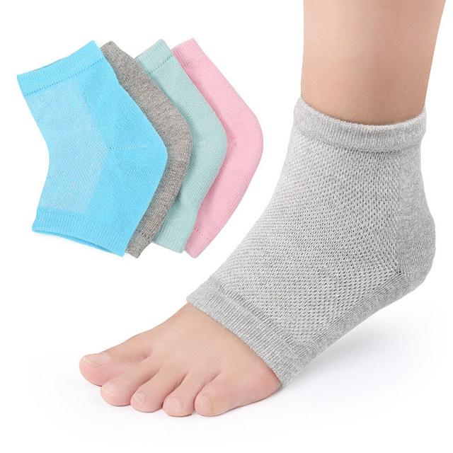 ML Delicate Beauty - Moisturizing Heel - Gel Pad Socks for Cracked Heel - Gel Sock 1 Pair/2pcs - 7 COLORS -